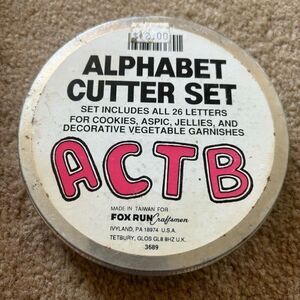 Fox Run Craftsman Alphabet Cookie Cutter Set Of 26 Letters